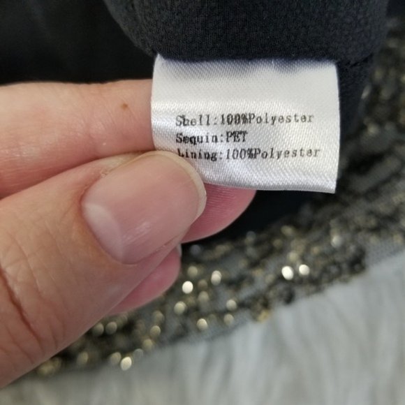 Native Rose For LF Gold Sequin Kesha Shimmer Mini Skirt Women's Size 8 - Picture 8 of 8